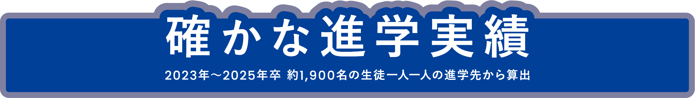 確かな進学実績